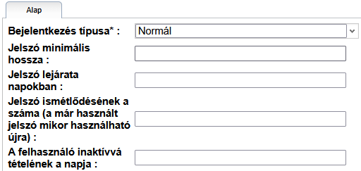 Bejelentkezési szabály új felvitel